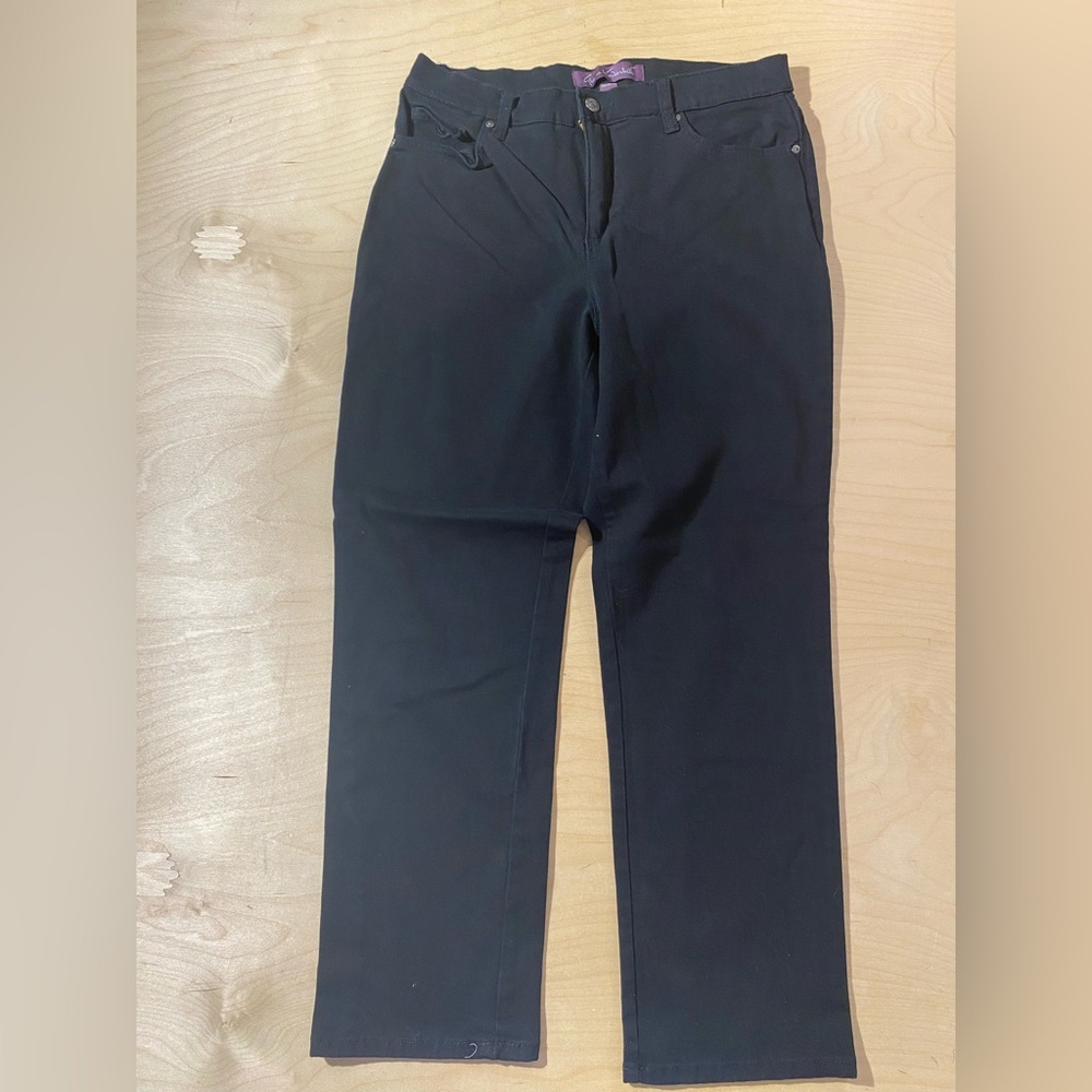 Gloria Vanderbilt Black Straight-Leg Women's Jeans 12 (QQ) - Picture 2 of 7